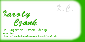 karoly czank business card